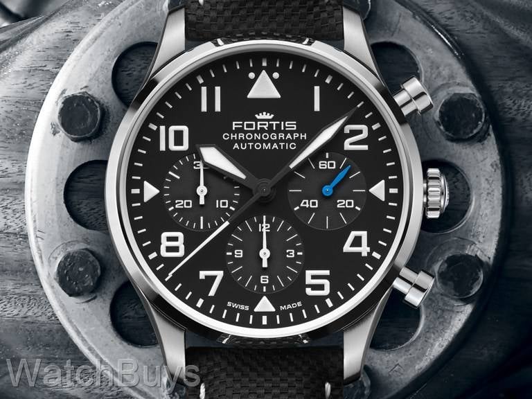 fortis aviatis pilot classic chronograph on strap