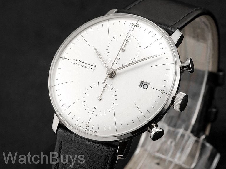 Junghans Max Bill Chronoscope Silver Dial Indices