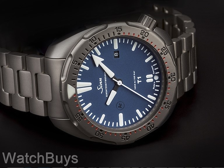 Sinn T1 B Blue Dial Titanium EZM 14 on Bracelet