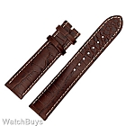 Dornblueth and Sohn Leather Strap - 20 x 18 - Dark Brown Grain White Stitch