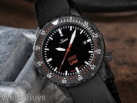 Show product details for Sinn U50-T Hydro S Black Fully Tegimented on Silicone Strap
