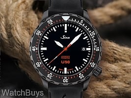 Show product details for Sinn U50-T Hydro S Black Fully Tegimented on Rubber Strap Non-Refundable Deposit