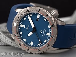 Show product details for Sinn U1-T Blue Dial Fully Tegimented on Silicone Strap