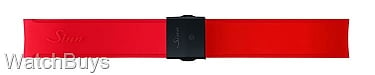 Sinn Strap - U50 Silicone Red - Tegimented Compact Buckle - DLC Finish