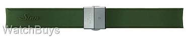 Show product details for Sinn Strap - 22 x 22 Silicone Green - Tegimented Compact Buckle - Matte Finish