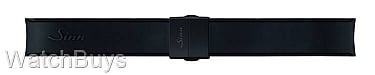 Show product details for Sinn Strap - 22 x 22 Silicone Black Rubber - Tegimented Compact Buckle - PVD Finish