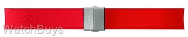 Show product details for Sinn Strap - 22 x 22 Silicone Red Rubber - Compact Buckle - Matte Finish