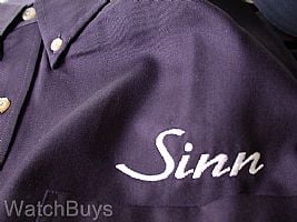 Show product details for Sinn Lands' End No Wrinkle Long Sleeve Twill Navy L