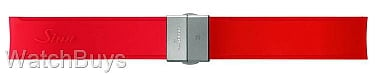 Show product details for Sinn Strap - 22 x 22 Silicone Red - Tegimented Compact Buckle - Matte Finish