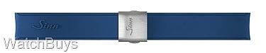 Show product details for Sinn Strap - 20 x 20 Silicone Blue - Compact Buckle - Satin Finish