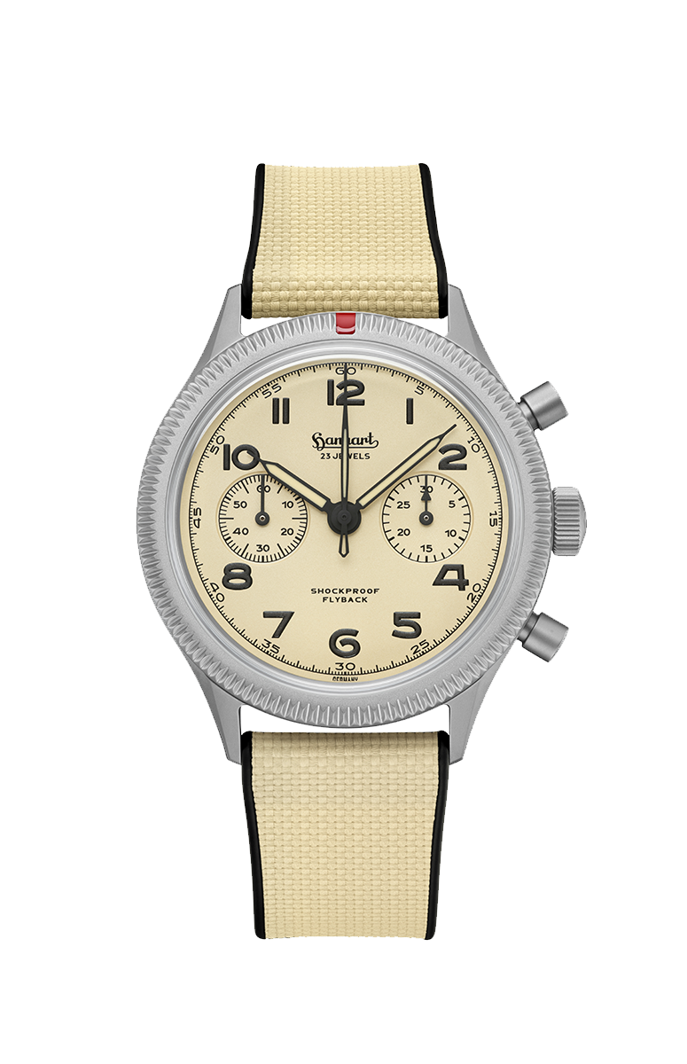 Hanhart 417 Titanium Desert Pilot Flyback Chronograph Limited Edition