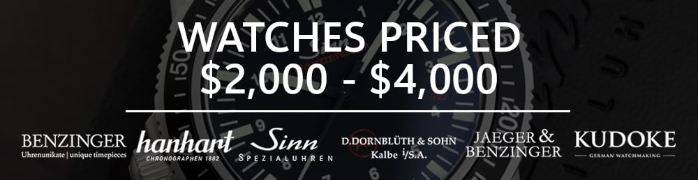 Watches Priced From $2,000 to $4,000
