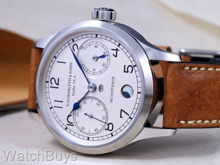 Dornblueth & Sohn Calibre 99.6-M Mondphase Engraved Silver Dial