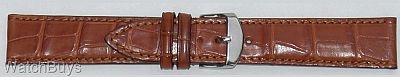 Artisan Alligator 22 x 18 mm Light Brown Long Strap