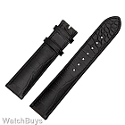 Dornblueth and Sohn Leather Strap - 20 x 18 - Black Grain; Black Stitch - Standard Length