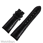 Dornblueth and Sohn Leather Strap - 22 x 18 - Black Alligator Grain - Short Length