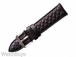 Eza Strap - 22 x 20 Quilted Black Calf Leather