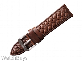 Eza Strap - 22 x 20 Quilted Brown Calf Leather