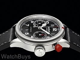 Hanhart Pioneer MonoControl Single Button Chronograph Black Dial