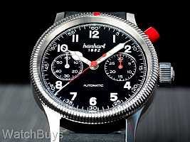 Hanhart Pioneer MK I Single Button Chronograph Black Dial