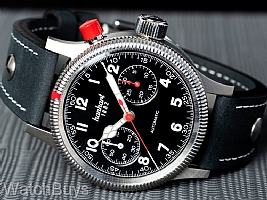 Hanhart Pioneer MK I Single Button Chronograph Black Dial