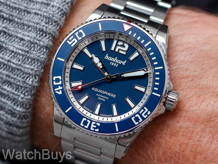 Hanhart Aquasphere FreeFall Blue on Bracelet