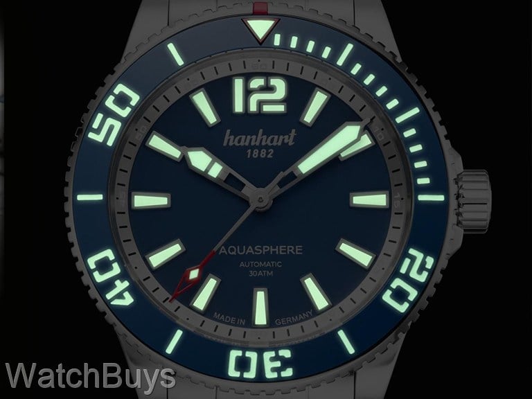 Hanhart Aquasphere FreeFall Blue on Bracelet