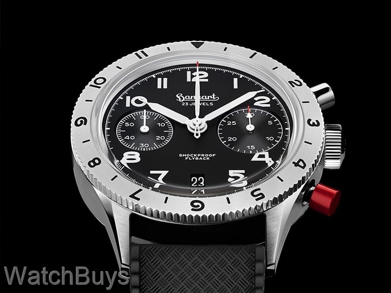 Hanhart 417 Red Lion MK II Limited Edition on Strap - 39 mm