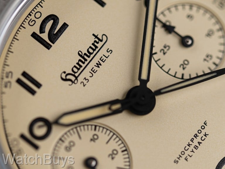 Hanhart 417 Titanium Desert Pilot Flyback Column Wheel Chronograph LE - 42 mm