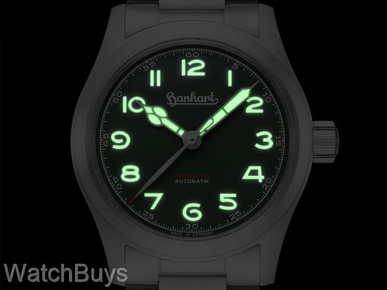 Hanhart Preventor HD12 Green Dial Limited Edition on Quick Adjust Bracelet - 36 mm