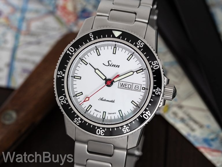 Sinn 104 Matte RS White Limited Edition on H-Link Quick Adjust Bracelet