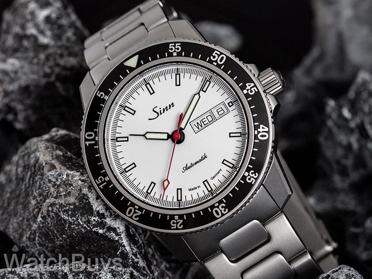 Sinn 104 Matte RS White Limited Edition on H-Link Quick Adjust Bracelet