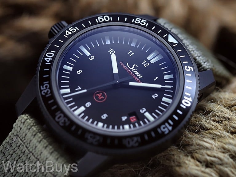 Sinn EZM 3 S Black Divers on Strap