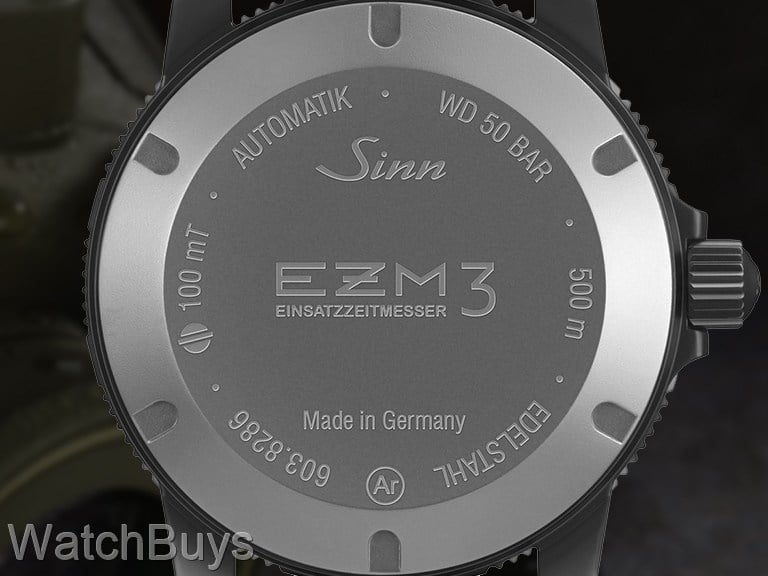 Sinn EZM 3 S Black Divers on H-Link Quick Adjust Bracelet