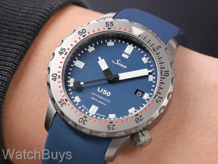 Sinn U50 Blue Dial on Silicone Strap