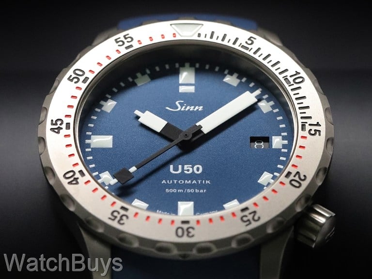 Sinn U50 Blue Dial on Silicone Strap