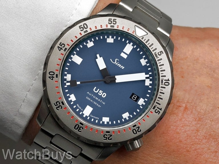 Sinn U50 Blue Dial on H-Link Quick Adjust Bracelet