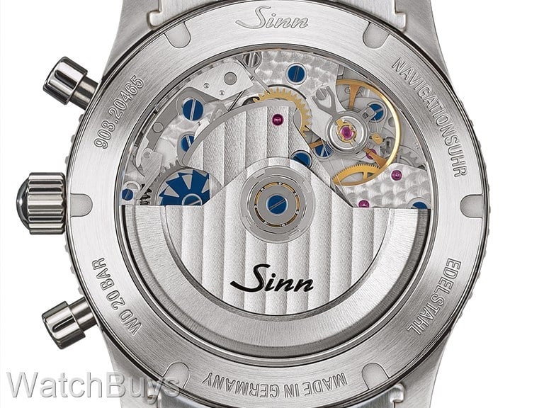 Sinn 903 Column Wheel St II Green on Fine Link Bracelet