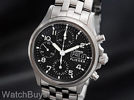 Sinn 356 Flieger Sa Display Back on Fine Link Bracelet