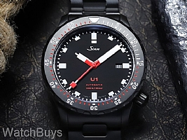 Sinn U1 S Black Fully Tegimented on Bracelet