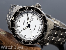 Sinn 104 I St Sa White on Fine Link Bracelet