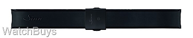 Sinn Strap - U50 Silicone Black Rubber - Black Tegimented Compact Buckle - PVD Finish