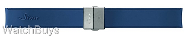 Sinn Strap - 22 x 22 Silicone Blue Rubber Tegimented Compact Buckle - Matte Finish