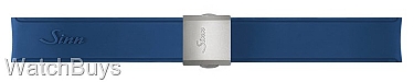 Sinn Strap - 22 x 22 Silicone Blue Rubber Compact Buckle - Matte Finish