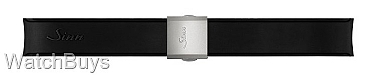 Sinn Strap - 20 x 20 Silicone Black Rubber Compact Buckle - Matte Finish