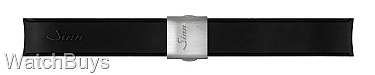 Sinn Strap - 20 x 20 Silicone Black Rubber Strap - Compact Buckle - Satin Finish