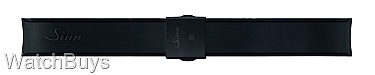 Sinn Strap - 20 X 20 Silicone Black  Rubber Black Tegimented Compact Buckle - PVD Finish