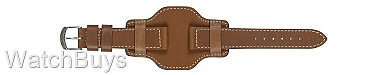 Sinn Strap - 20 x 18 Calfskin Brown; White Stitch - B-Uhr Bund Pad