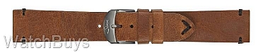 Sinn Strap - 22 x 20 Cowhide Light Brown; Black Stitch - Vintage Style - Standard Length