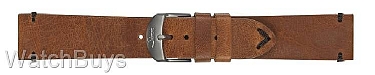 Sinn Strap - 20 x 18 Cowhide Brown; Black Stitch - Vintage Style - Standard Length